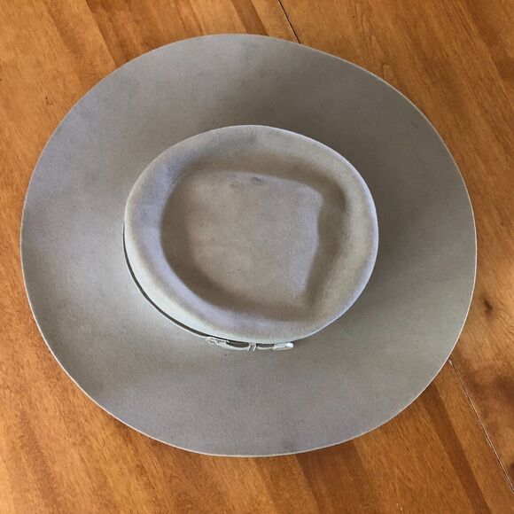 Stetson Cowboy Hat Womens Gray Felt Size 7 1/4 Rhinestone Band USA Western - Picture 3 of 9